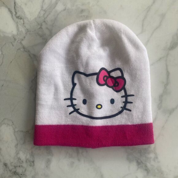 Hello Kitty Beanie pink white one size - Picture 1 of 7